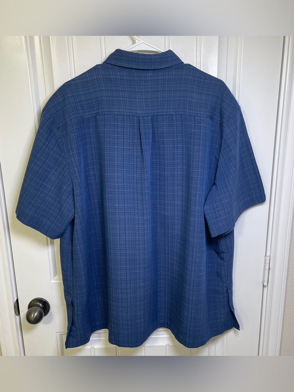 5.11 Tactical Men's XL Short-Sleeve Button-Up Shirt Blue Crosshatch Pattern - Picture 2 of 10